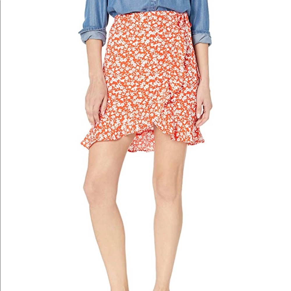 J.Crew Mercantile Floral Ruffle Wrap Skirt